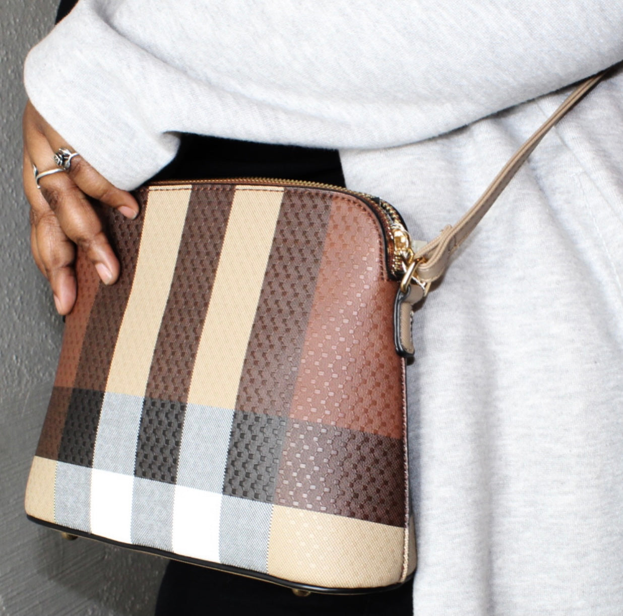 Checker Crossbody